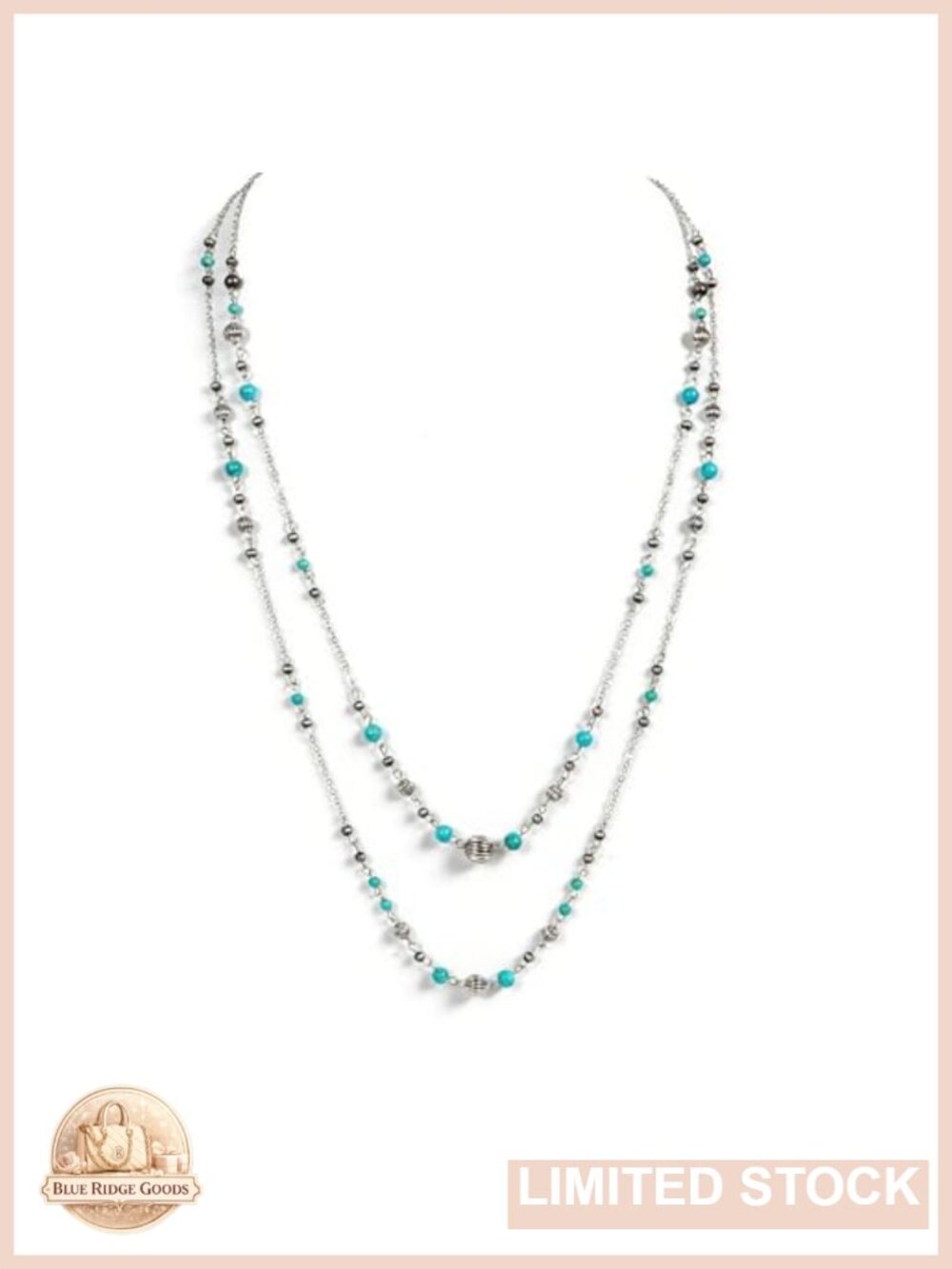 Chic Layered Beaded Necklace Set Adjustable Long Chain Boho Western